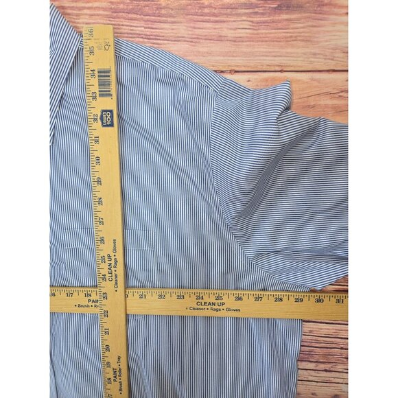 Brooks Brothers Mens Supima Cotton Shirt 19-36 Regular Fit Non-Iron Blue Striped - Picture 6 of 6